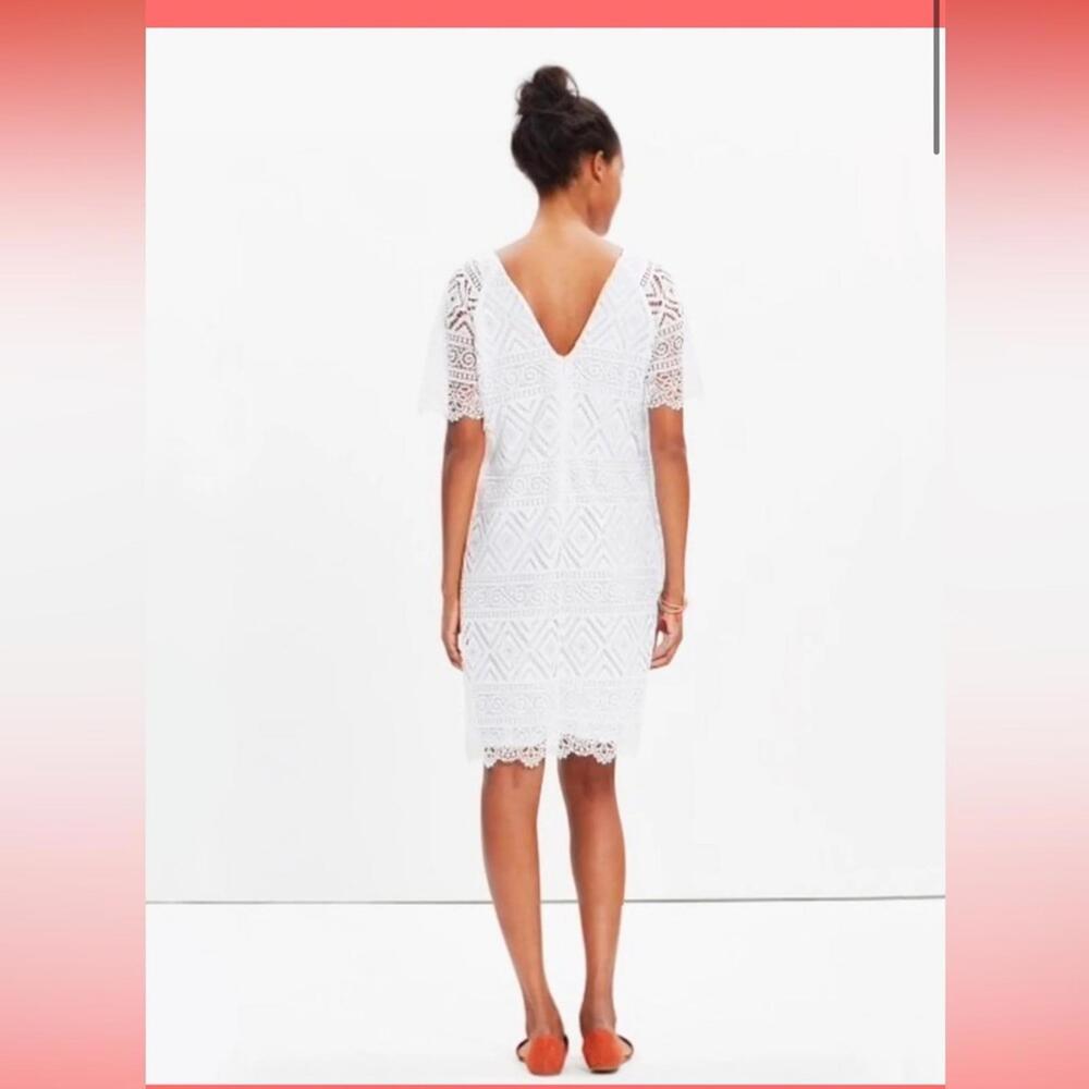 $158 Madewell Lyric White Crochet Lace Dress Size 2 - Picture 4 of 13